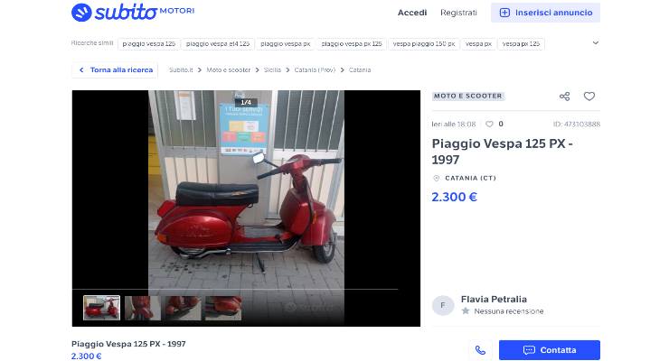 Vespa Piaggio offerta