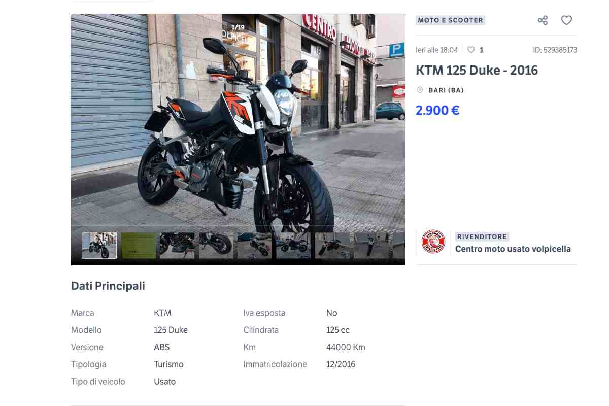 KTM Duke a un prezzo stracciato