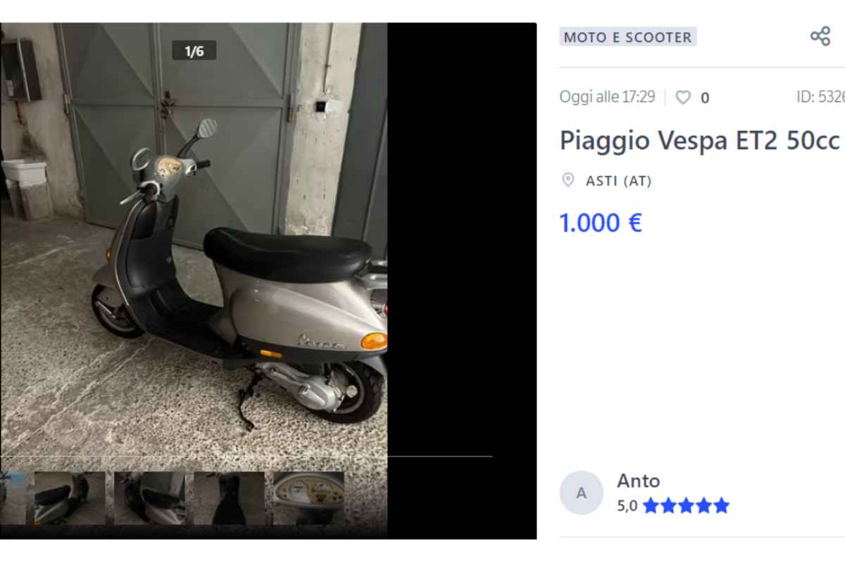 vespa moto offerta