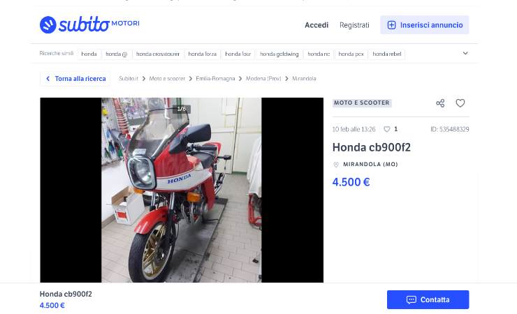 Honda CB900F2 in vendita al prezzo di un 125