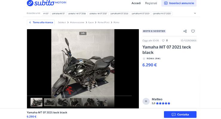 Yamaha MT usata a un prezzo stracciato