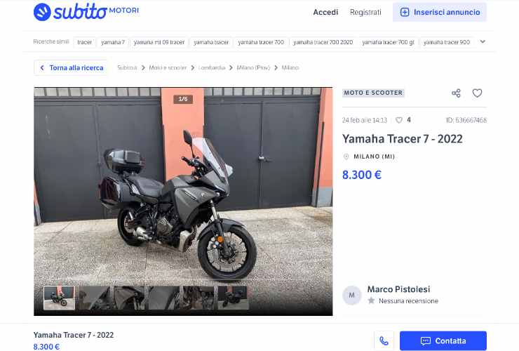 Yamaha Tracer nel mercato dell'usato