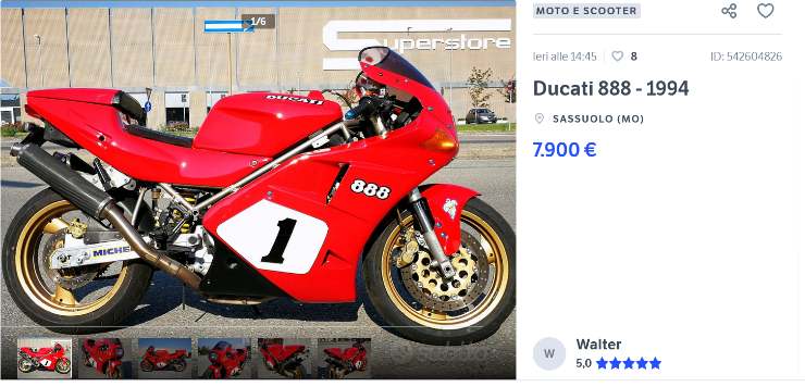 Ducati 888 prezzo bomba