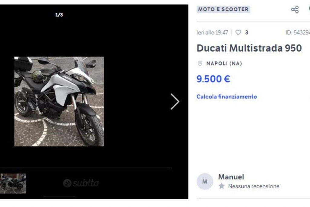 annuncio costo ducati multistrada