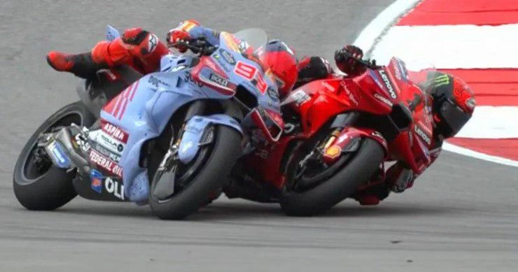 Bagnaia Marquez scontro incidente MotoGP Mondiale 2024 Portogallo Ducati