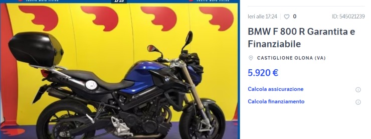 BMW F 8000 R moto novità usata occasione prezzo