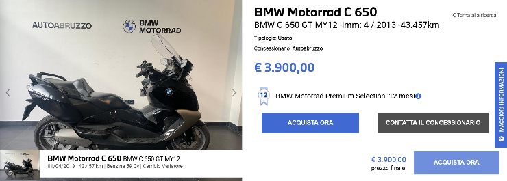 BMW Motorrad C 650 in vendita