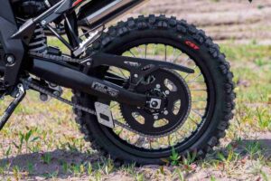 Ruota posteriore della Aprilia RX 125