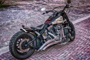 Una Harley -Davidson parcheggiata