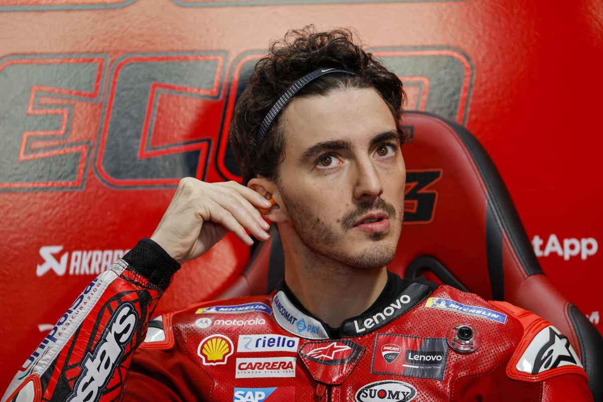 Pecco Bagnaia nel box Ducati