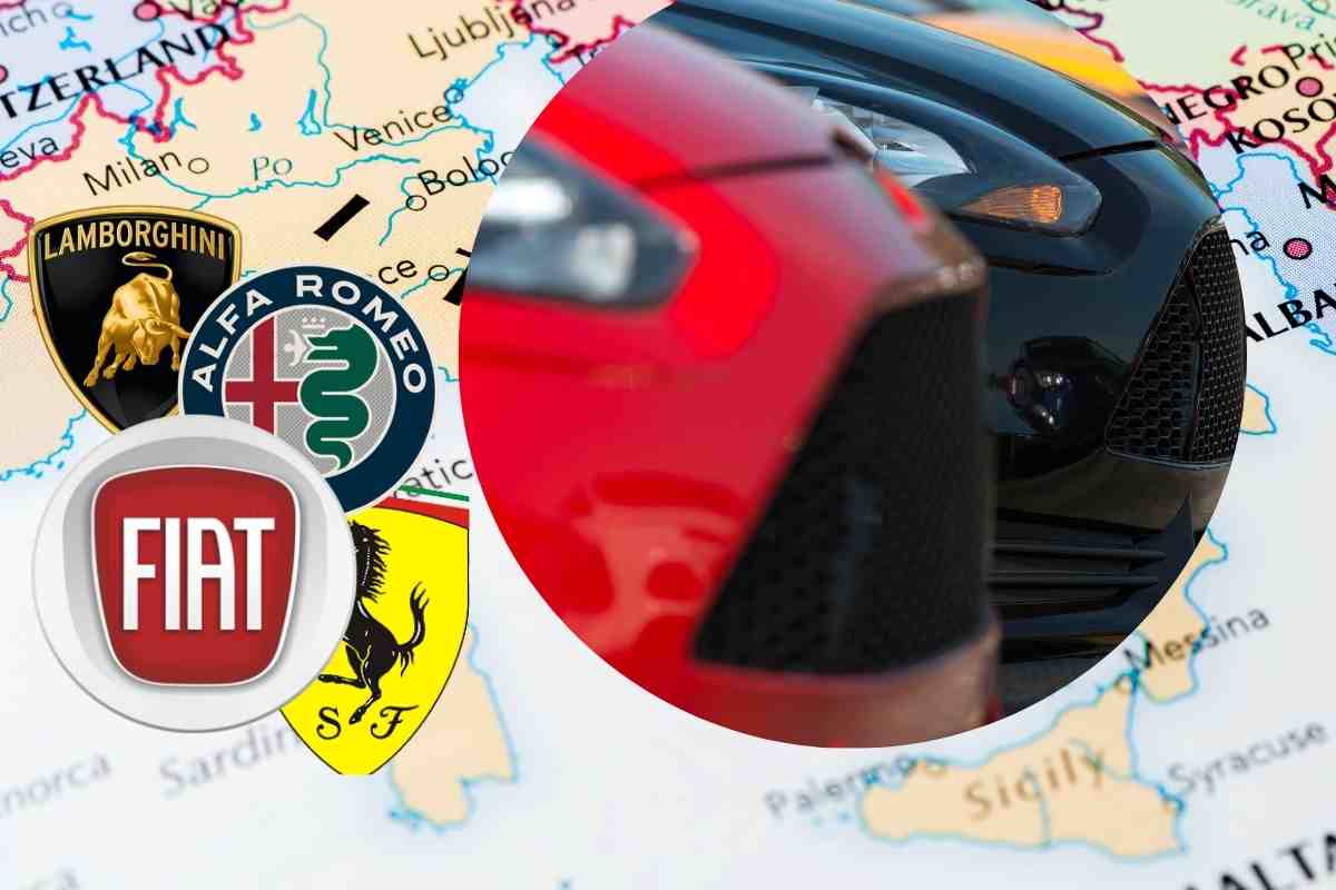 cartina italia ferrari lamborghini alfa romeo fiat