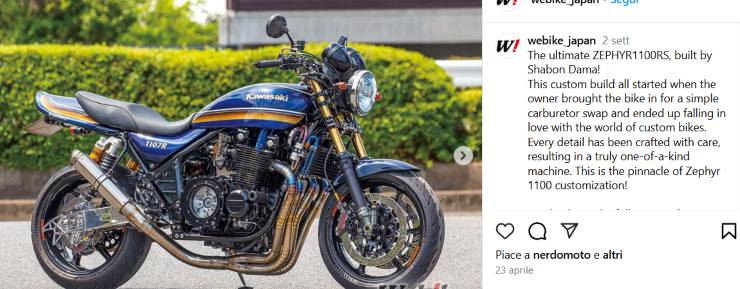 Moto Giappone Kawasaki Zephyr 1100RS Dama Shabon