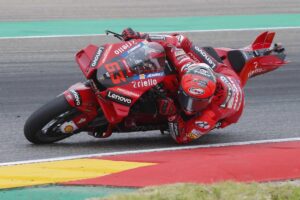 Pecco Bagnaia in sella alla Ducati
