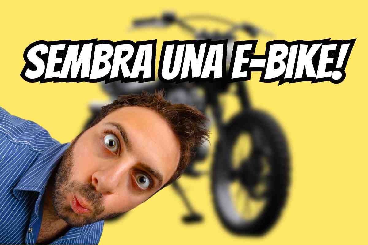 Moto che sembra una e-bike