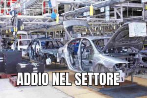 addio nel settore fabbrica