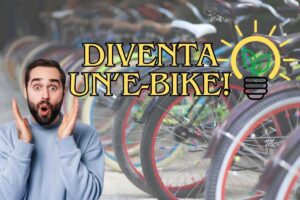Da bici a e-bike, bastano cinque minuti