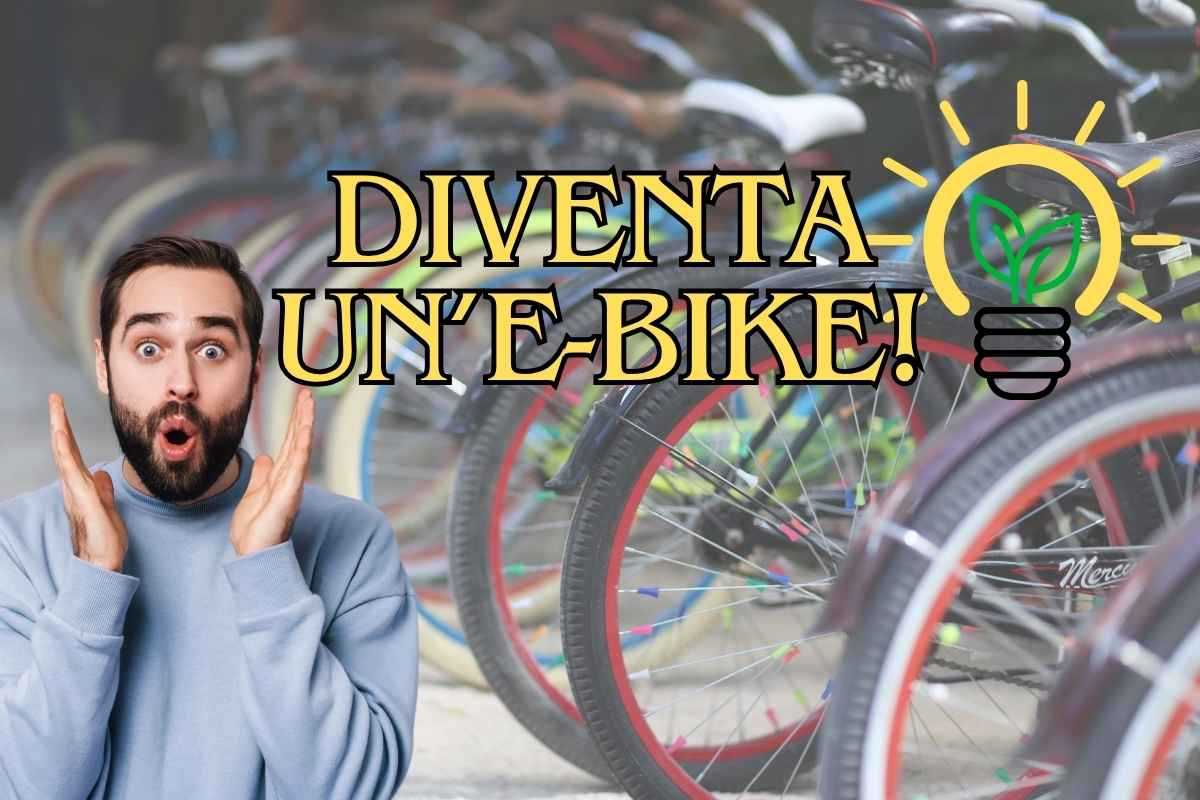 Da bici a e-bike, bastano cinque minuti