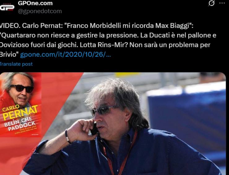 Carlo Pernat MotoGP novità addio Manager Bastianini