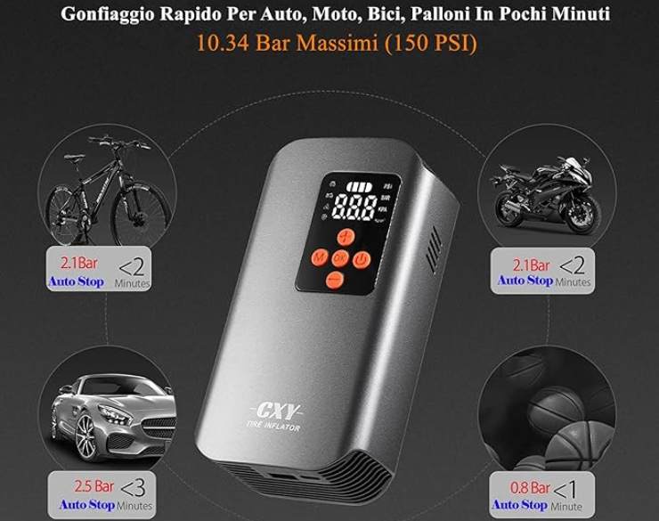 kit gonfiaggio gomme auto 