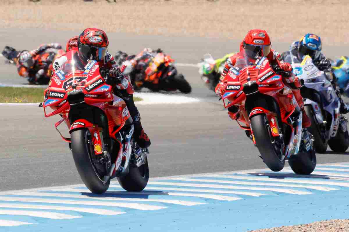Bagnaia e Marquez in pista