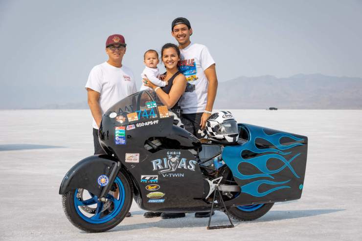 Moto 600 km/h Chris Rivas Bonneville