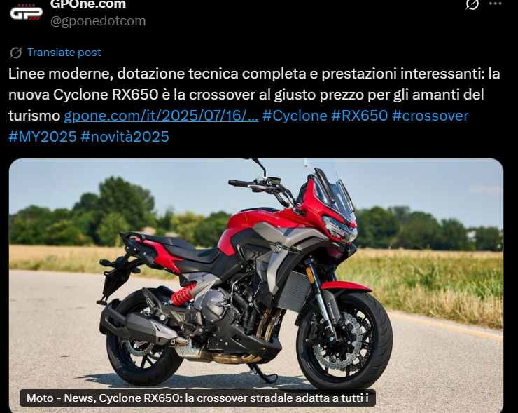 Moto Cyclone RX650