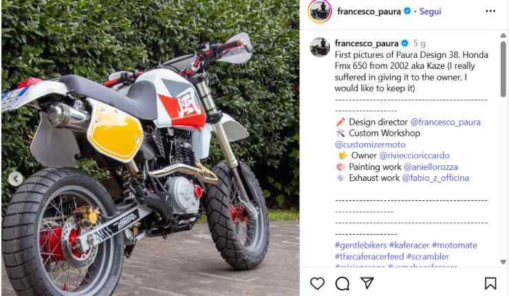 Honda FMX 650 Kaze costum