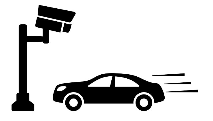 Il disegno di un'Autovelox e una macchina