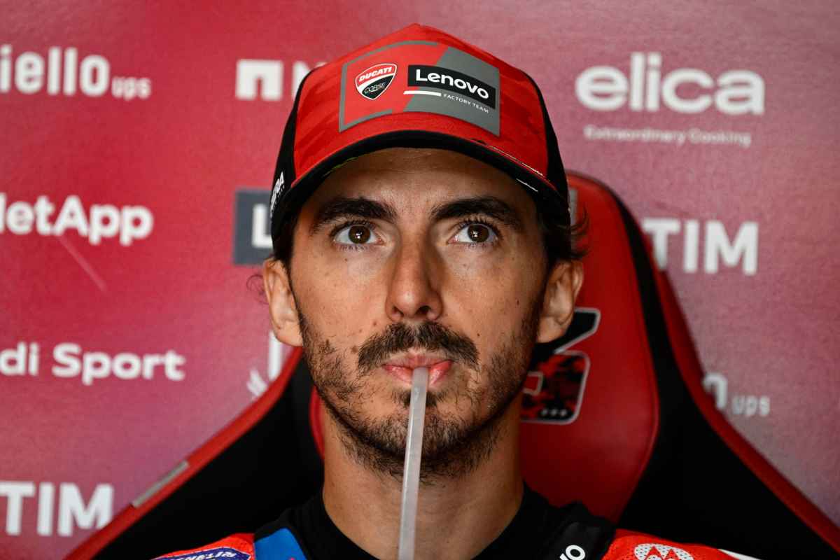 Pecco Bagnaia nei box Ducati