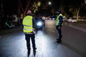 Un posto di blocco in strada