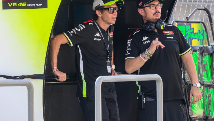 Valentino Rossi e Uccio Salucci al muretto VR46 Racing