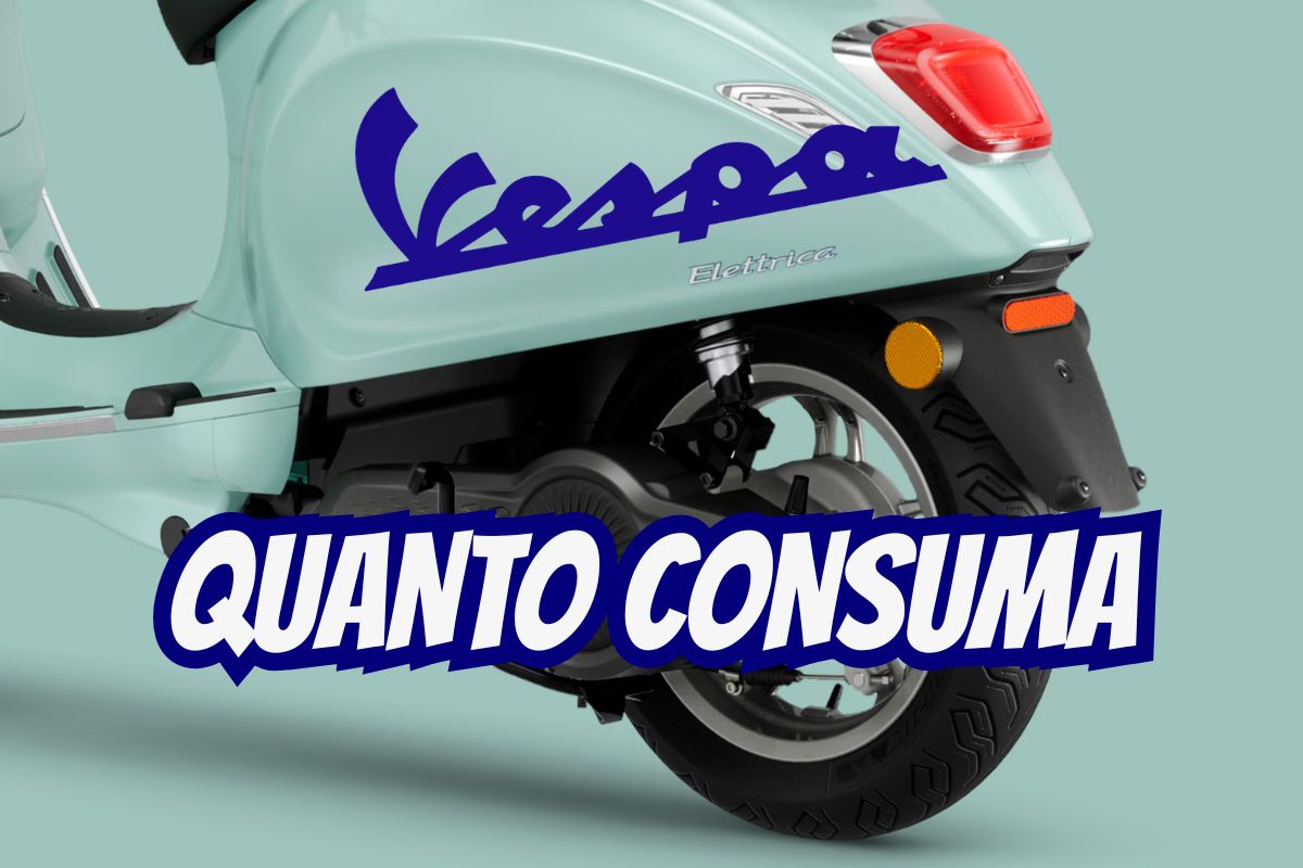 Vespa elettrica, i consumi