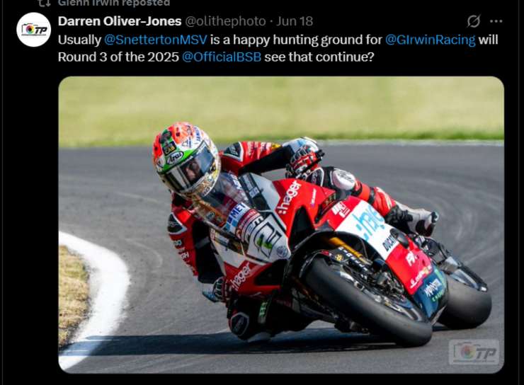 Ducati Yamaha BSB MotoGP Glenn Irwin