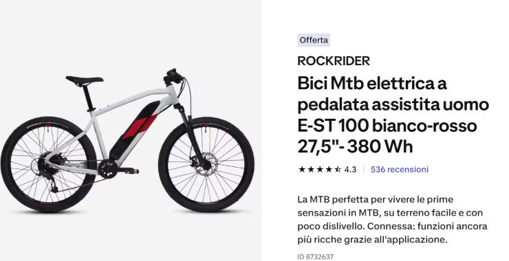 Decathlon novità ebike Rockrider E-St 100