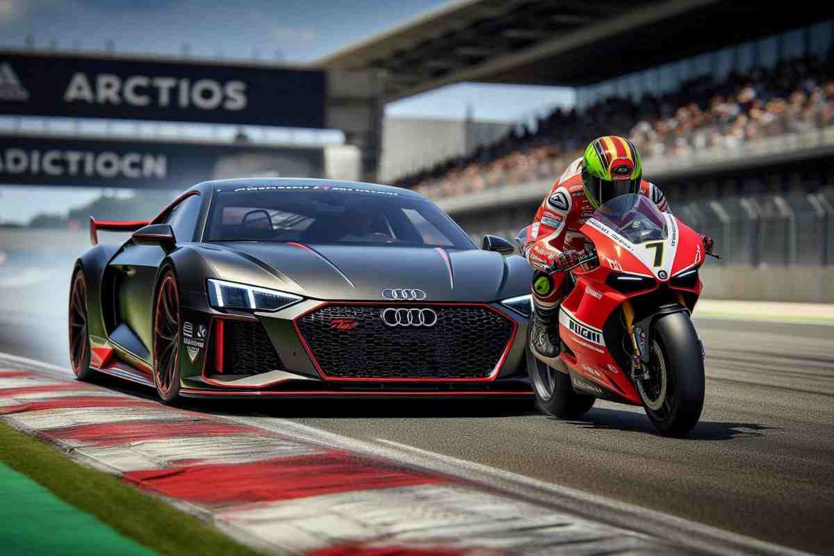 Va più veloce un'Audi RS e-tron GT o una Ducati Panigale V4 S? Sfida non certo scontata